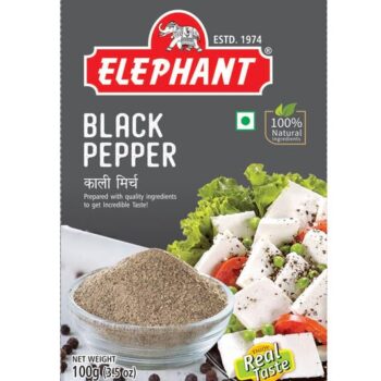 ELEPHANT Black Pepper Powder | Zero Added Colours, Fillers, Additives & Preservatives